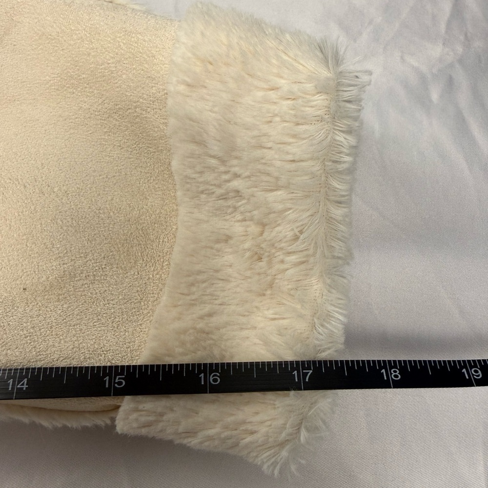 INC International Concepts Cream Faux Shearling Wrap Jacket 2X - Picture 9 of 12